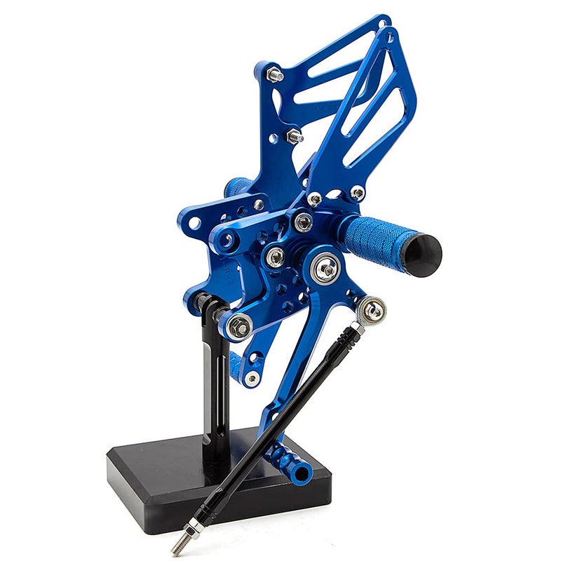 PROCNC Motorcycle Aluminum Rearsets Foot pegs Rear sets Footrest Fit for Suzuki GSXR1000 2000 2001 2002 2003 2004 GSXR750 1996-2005 SV650/SV650S SV1000/S 1998-2014 GSX600 2000-2005 (Blue) - Image 3
